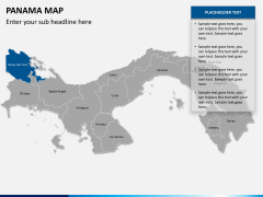 Panama map PPT slide 9