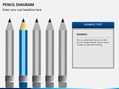 Pencil diagram PPT slide 7