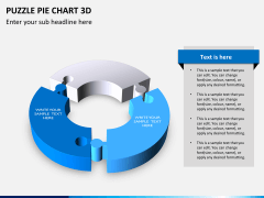 Puzzle pie chart 3d PPT slide 4