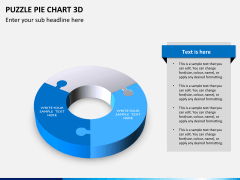 Puzzle pie chart 3d PPT slide 5