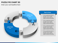 Puzzle pie chart 3d PPT slide 7