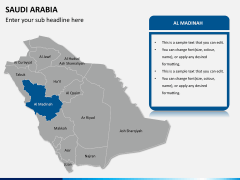Saudi arabia map PPT slide 11
