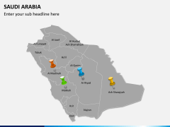 Saudi arabia map PPT slide 4