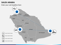 Saudi arabia map PPT slide 6