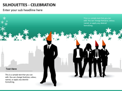Silhouettes celebration PPT slide 3
