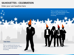 Silhouettes celebration PPT slide 1