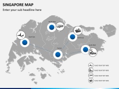 Singapore map PPT slide 7