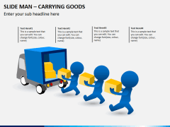 Slide man carrying goods PPT slide 1