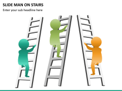 Slide man on stairs PPT slide 1