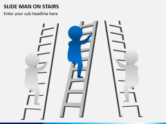 Slide man on stairs PPT slide 1