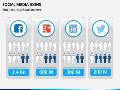 Social media icons PPT slide 10