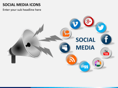 Social media icons PPT slide 11