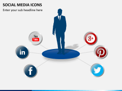 Social media icons PPT slide 14