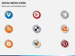 Social media icons PPT slide 2