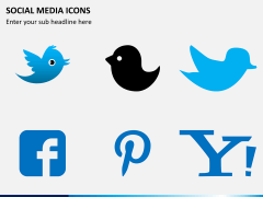 Social media icons PPT slide 3