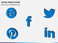 Social media icons PPT slide 4