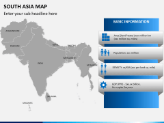 South asia map PPT slide 13