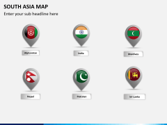 South asia map PPT slide 16
