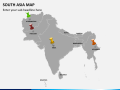 South asia map PPT slide 4