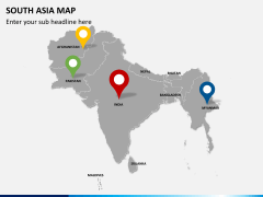 South asia map PPT slide 5
