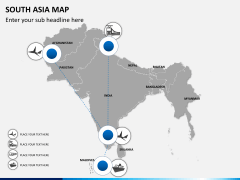South asia map PPT slide 6