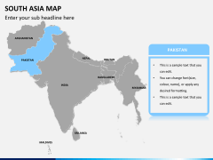 South asia map PPT slide 8