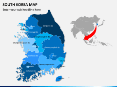 South korea map PPT slide 2