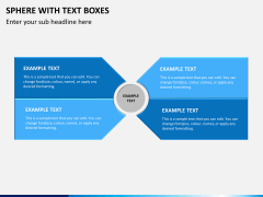 Sphere with text boxes PPT slide 2