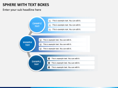 Sphere with text boxes PPT slide 3