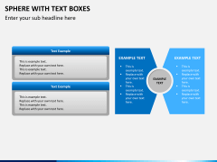 Sphere with text boxes PPT slide 6