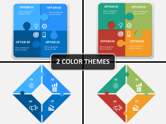 Square puzzle PPT cover slide