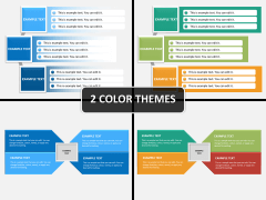 Square with text boxes PPT cover slide 