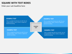 Square with text boxes PPT slide 1
