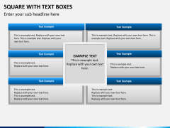 Square with text boxes PPT slide 4