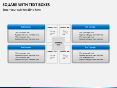 Square with text boxes PPT slide 5