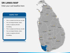 Sri lanka map PPT slide 11