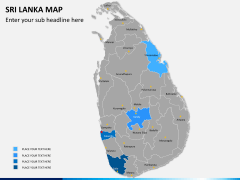 Sri lanka map PPT slide 7