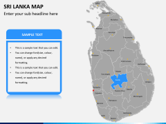 Sri lanka map PPT slide 9