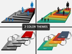 Steps diagram PPT cover slide 