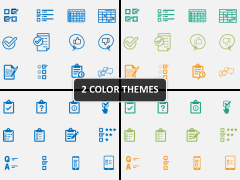 Survey icons PPT cover slide
