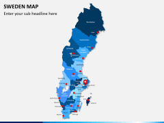 Sweden map PPT slide 1
