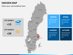 Sweden map PPT slide 21