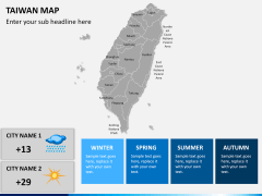 Taiwan map PPT slide 22
