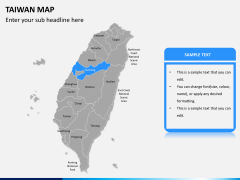 Taiwan map PPT slide 9