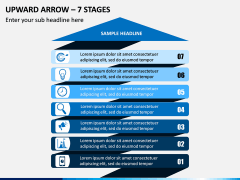 Upward Arrow – 7 Stages PPT Slide 1