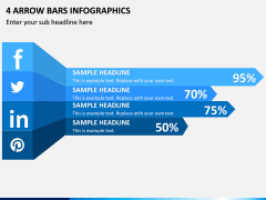 4 Arrow Bars Infographics PPT Slide 1