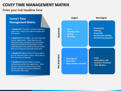 Covey Time Management Matrix PPT Slide 8