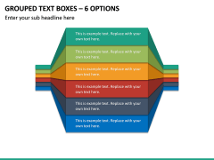Grouped Text Boxes – 6 Options PPT Slide 2
