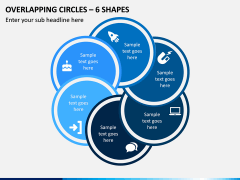 Overlapping Circles – 6 Shapes PPT slide 1