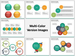 Round text boxes multicolor combined
